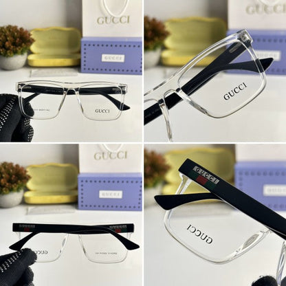 Unisex Fashionable Striped Rim Glasses