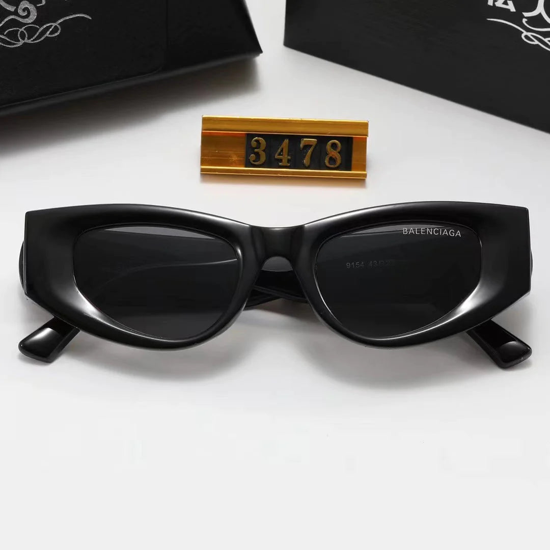 5-color fashion solid color letters LOGO temple polarized sunglasses