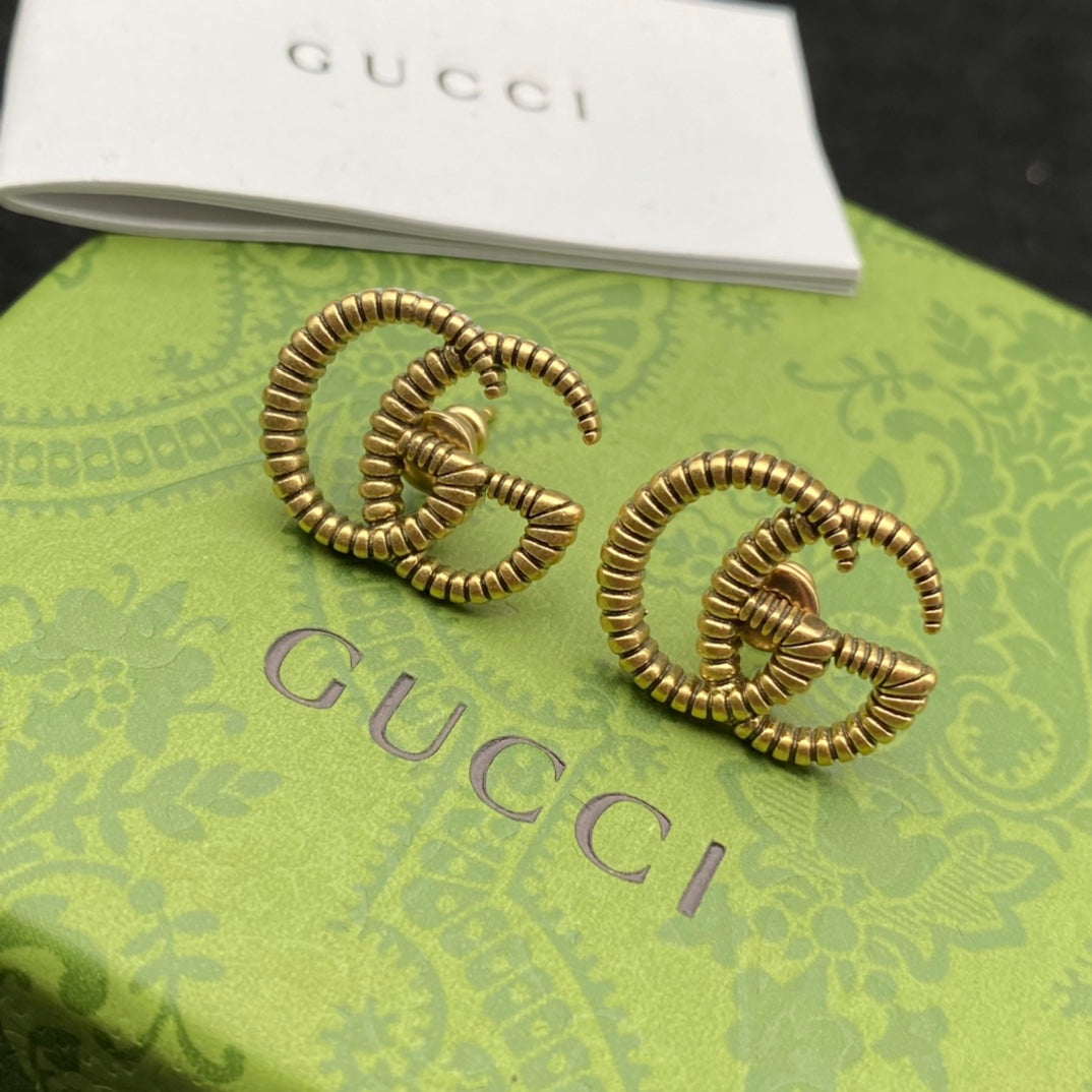 Vintage Double G Stud Earrings