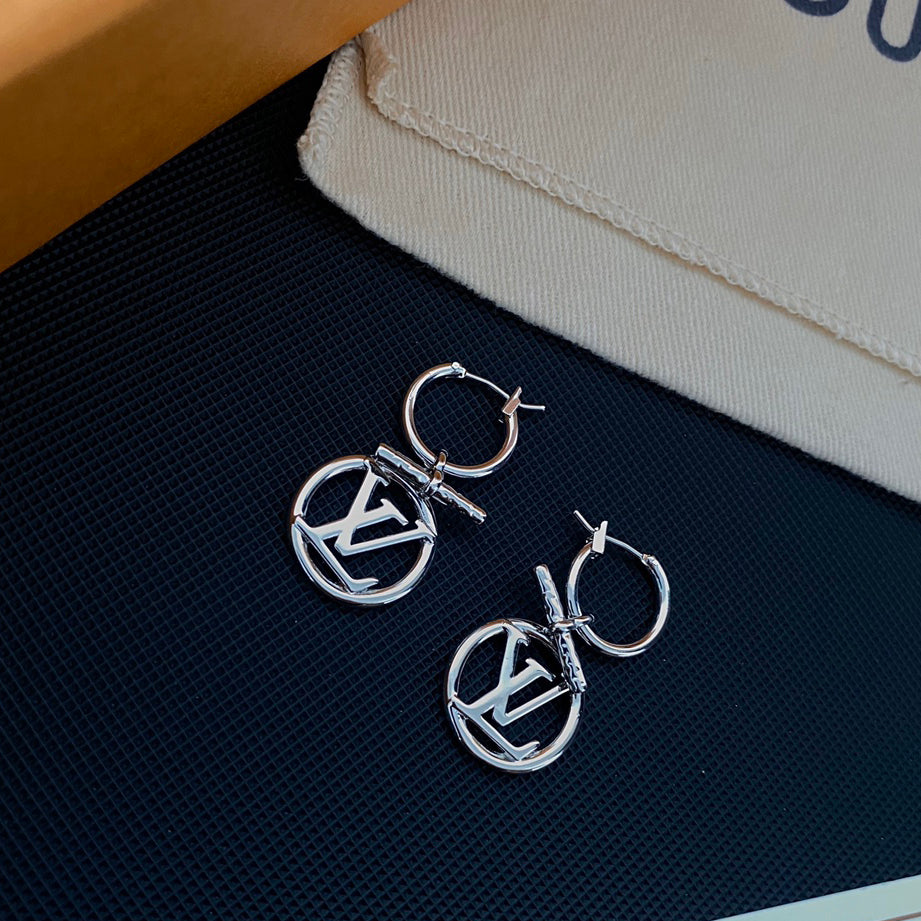 Versatile Letter Hoop Earrings