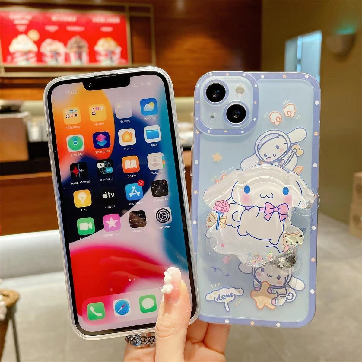 Transparent Cartoons Stand Case