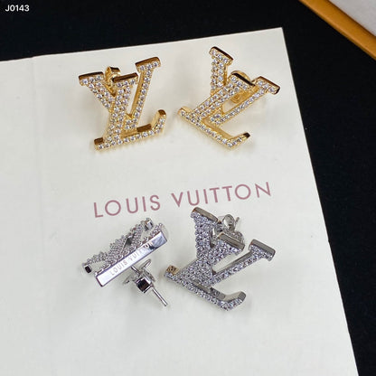 Full Diamond Logo Earrings