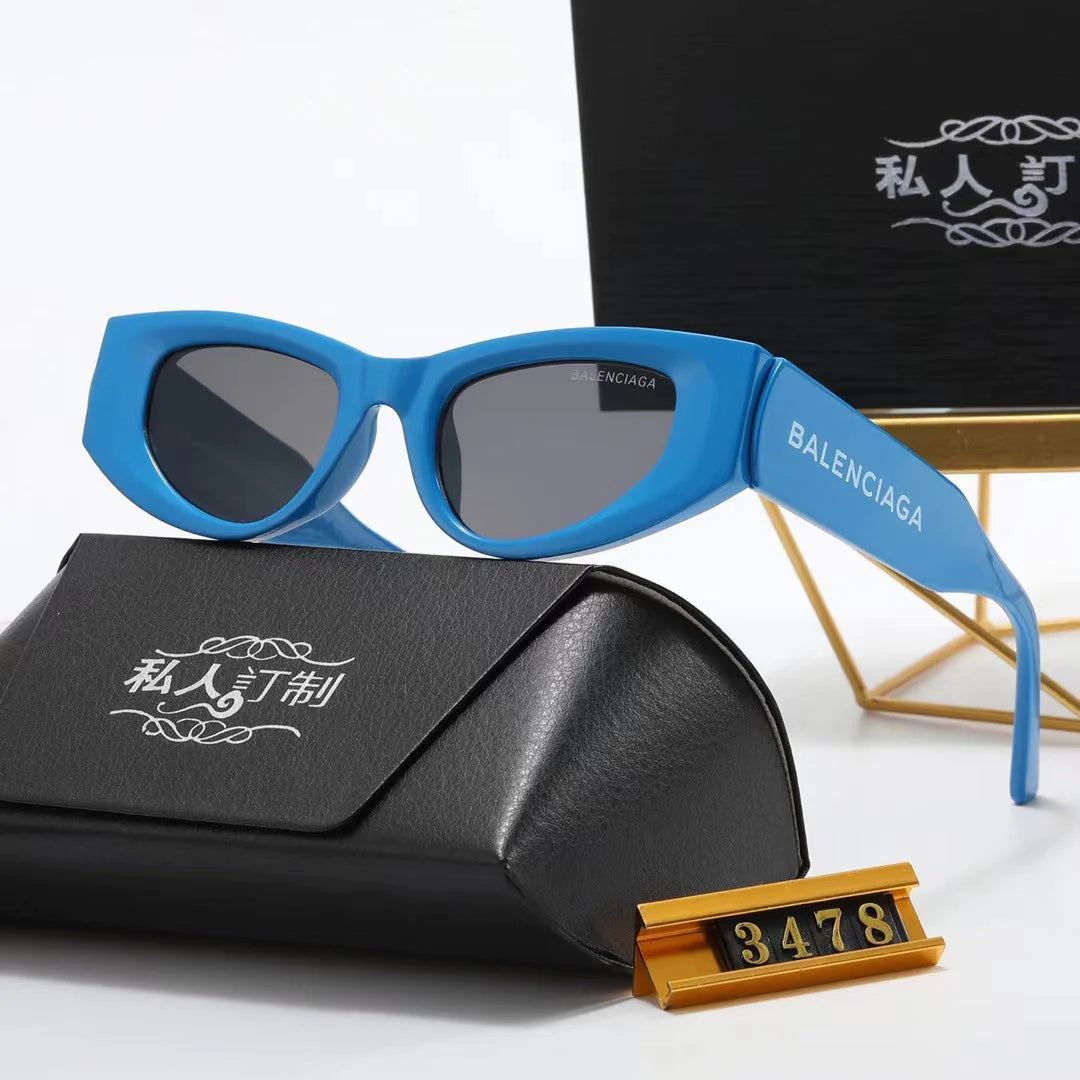 5-color fashion solid color letters LOGO temple polarized sunglasses