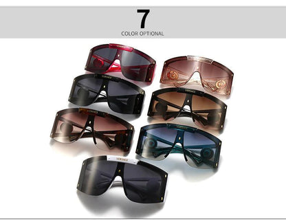 7 Colors One-piece Oversized Frame One-piece Retro Modern Charm Sunglasses