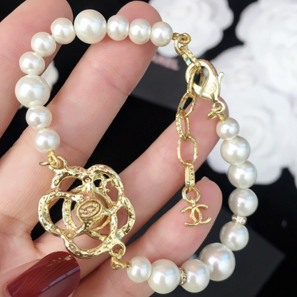 Camellia Adjustable Pearl Bracelet