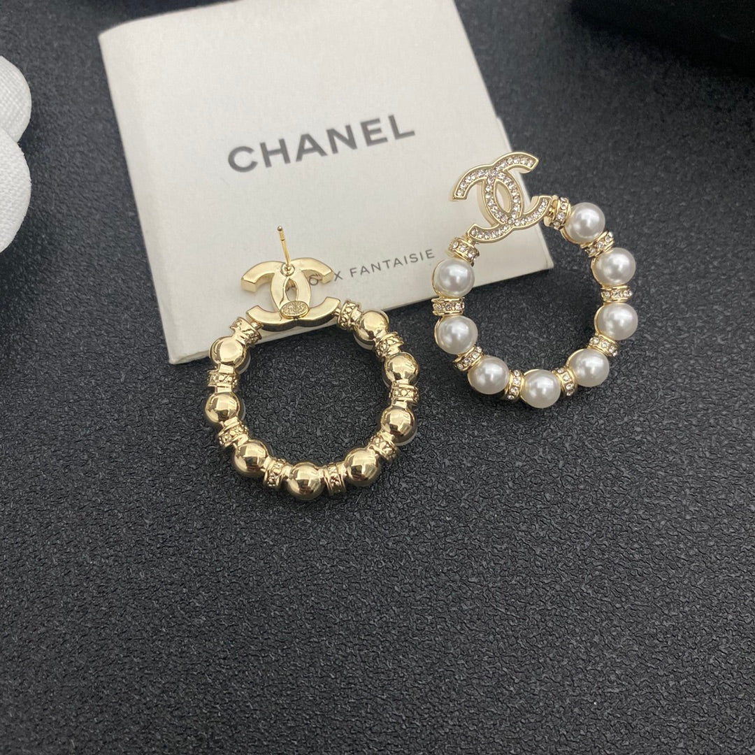 Pearl Hoop Earrings