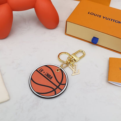 Basketball Leather Pendant Keychain