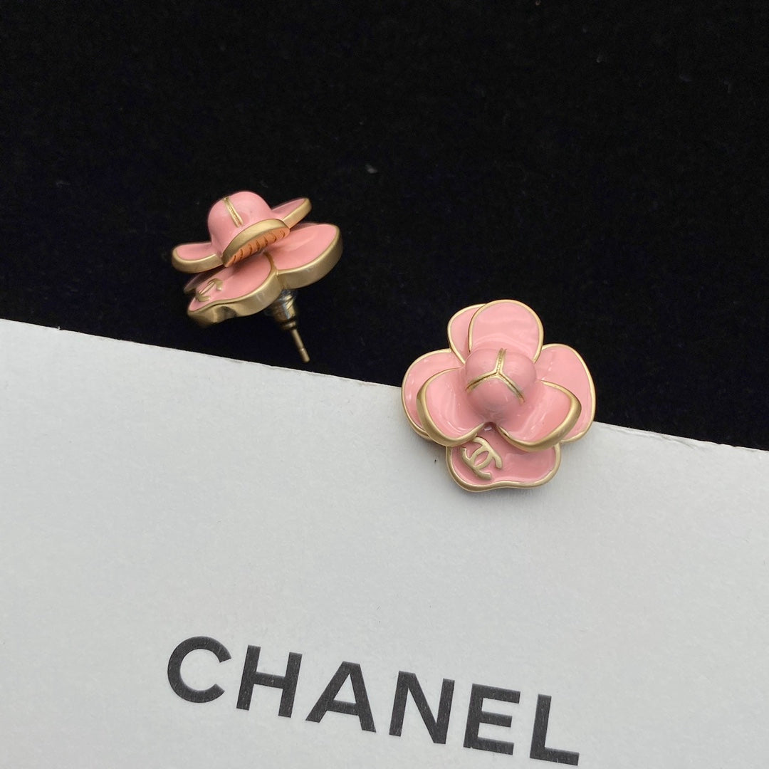 Elegant Camellia Stud Earrings