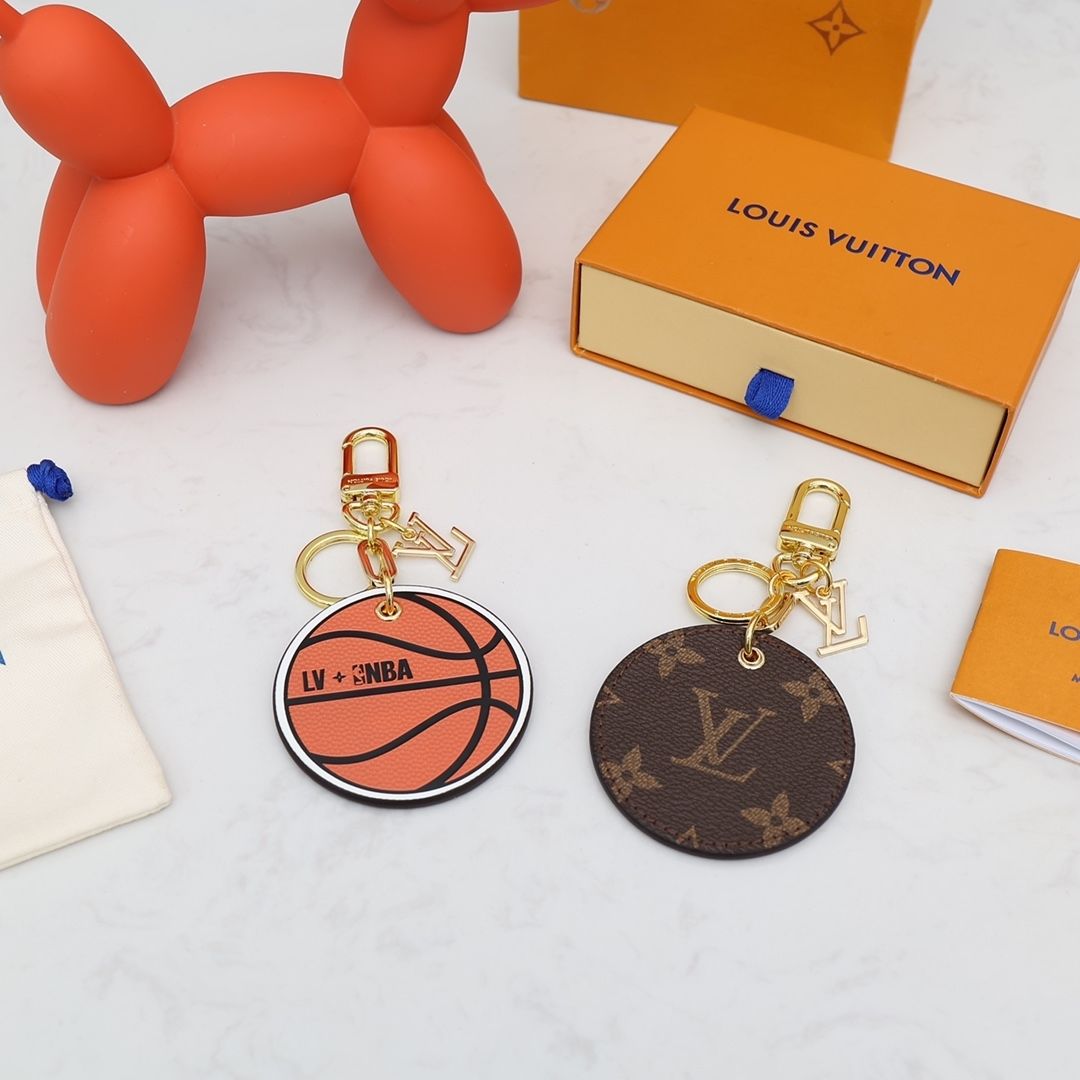 Basketball Leather Pendant Keychain