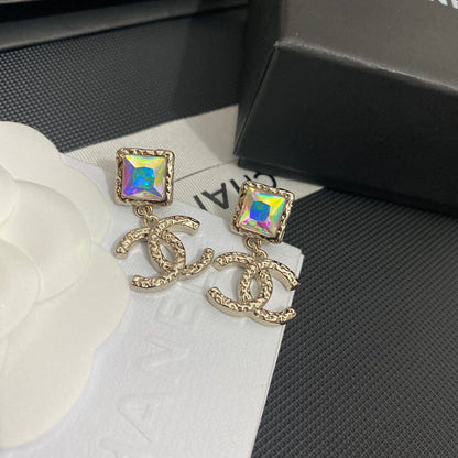 Personality Laser Diamond Earrings