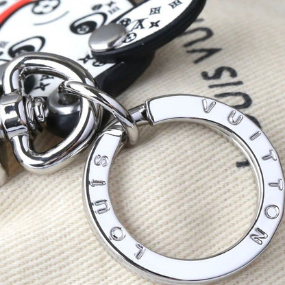 Creative White Spotted Dog Keychain