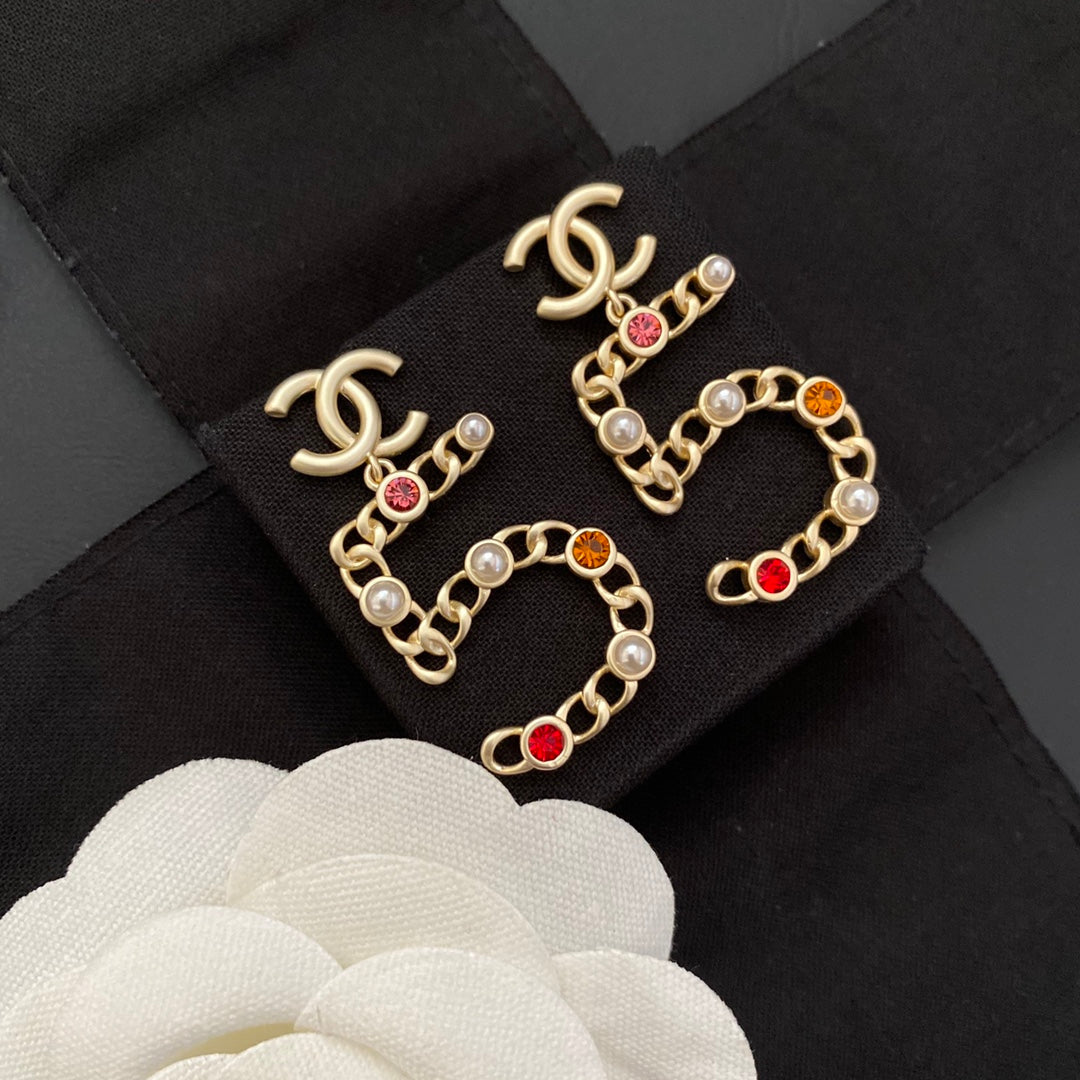 New No.5 Colored Diamond Earrings