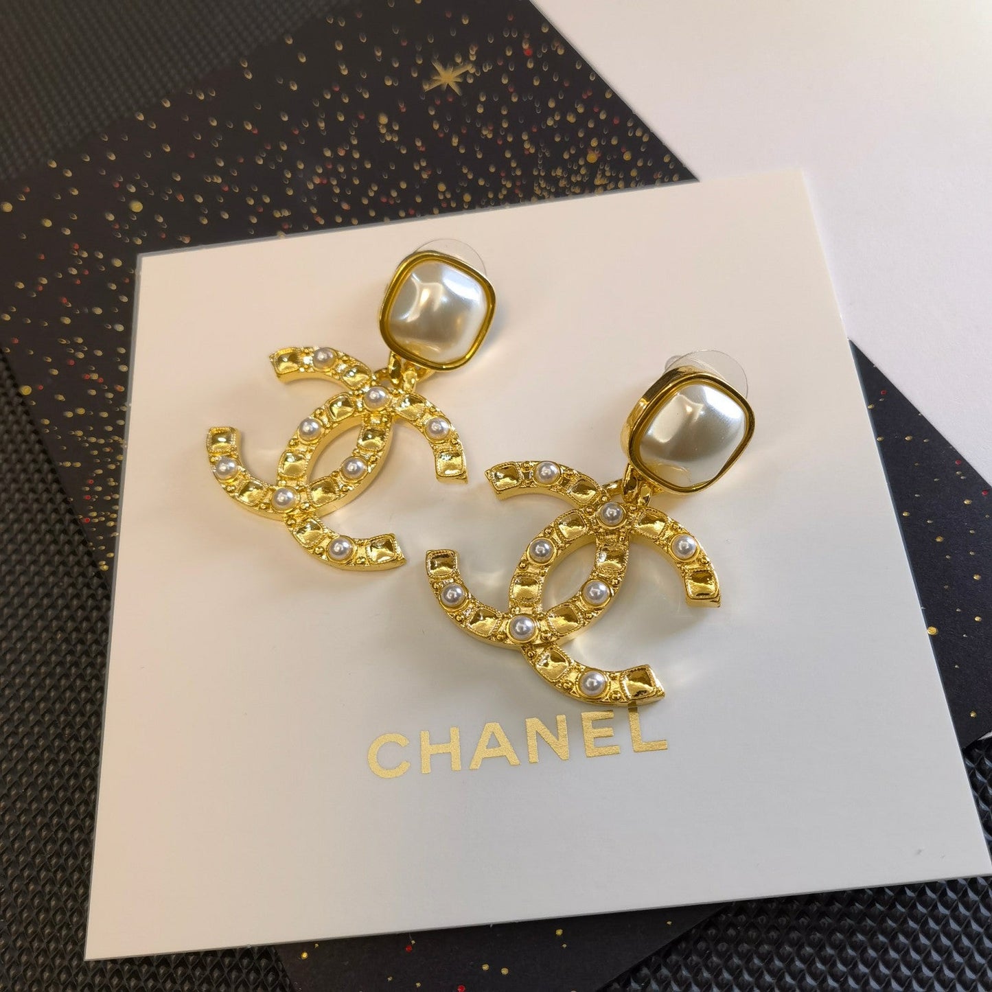 Luxury Gold Plated Pearl Earrings