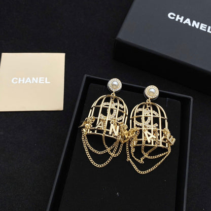 Birdcage Chain Earrings