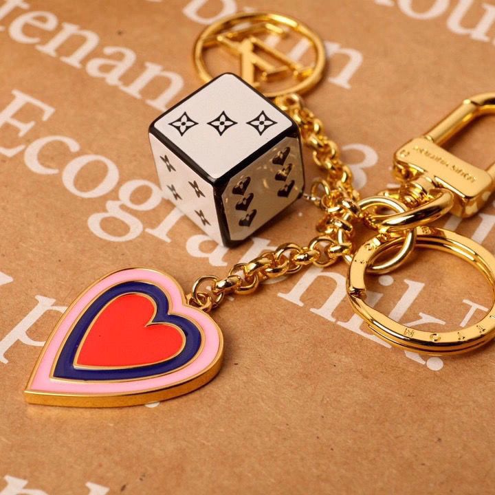 Personalized Dice Heart Keychain