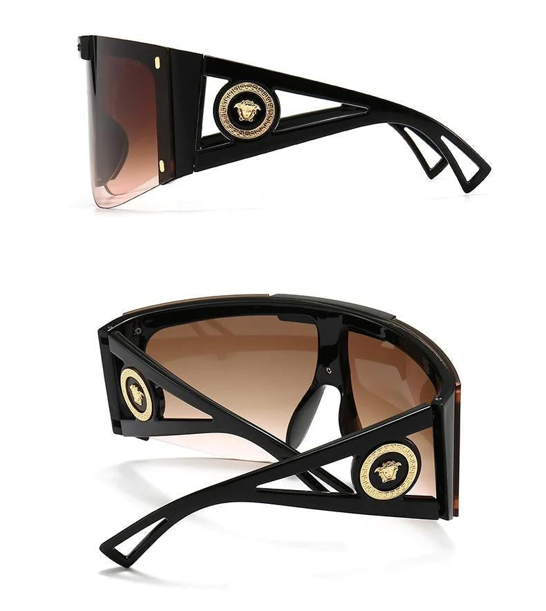 7 Colors One-piece Oversized Frame One-piece Retro Modern Charm Sunglasses