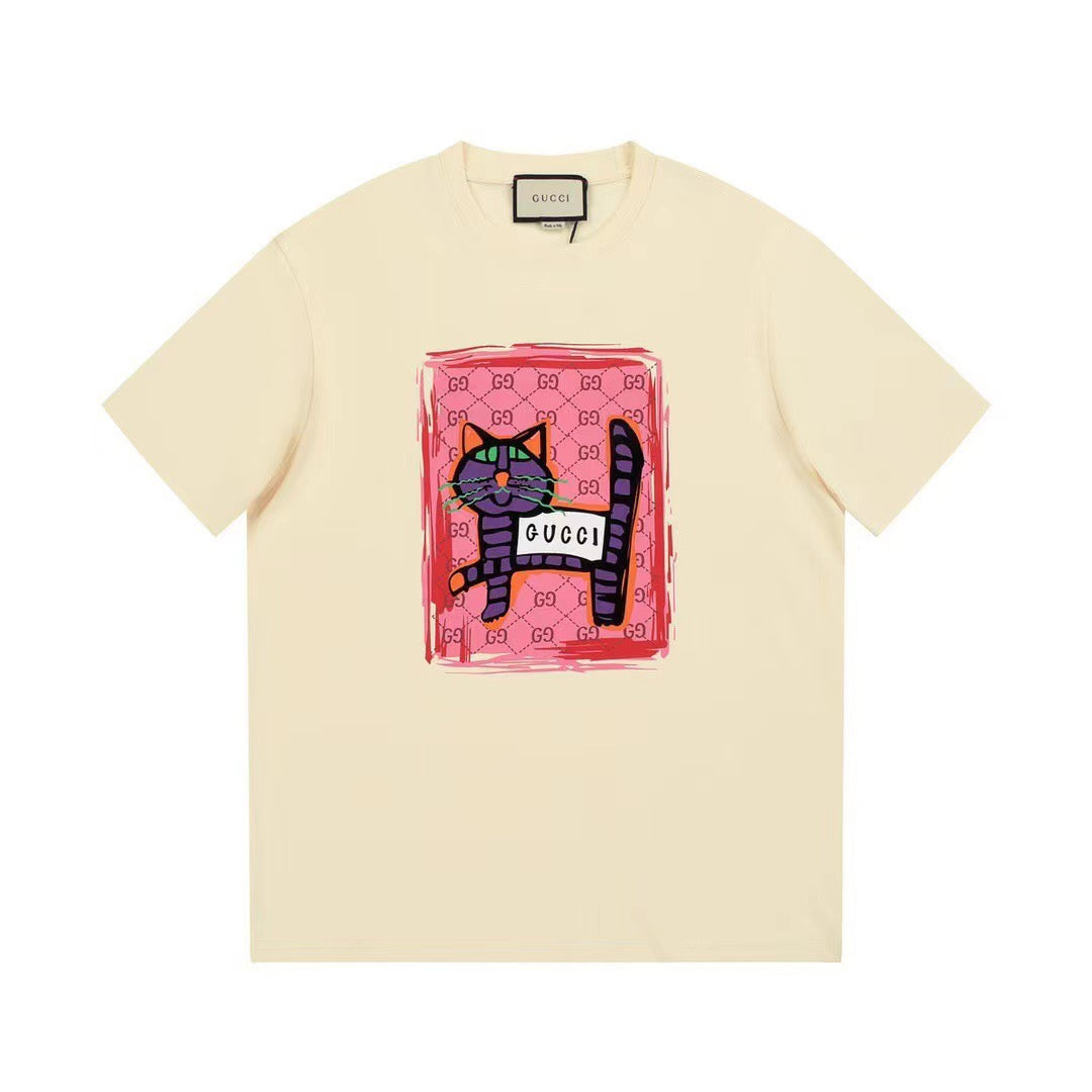 Cat Print T-Shirt