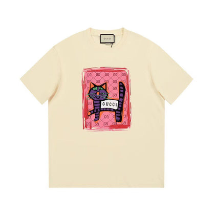 Cat Print T-Shirt