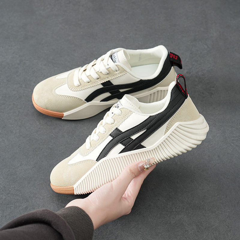 2023 women's thick sole low-top casual sports shoes