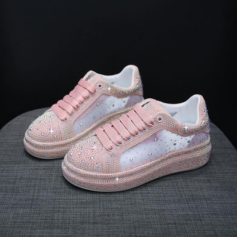 New full diamond mesh Rhinestone casual board shoes