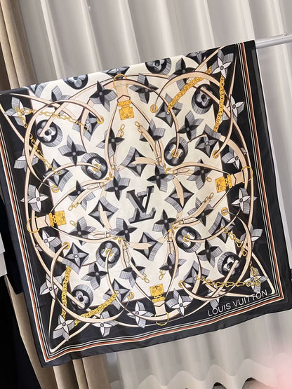 Elegant Women's Embossed Silk Scarf