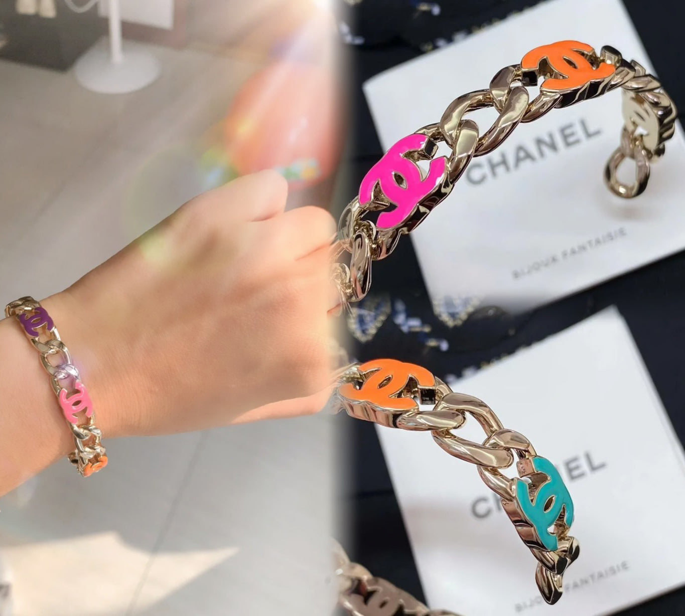 Five-Color Fashion Open Bracelet