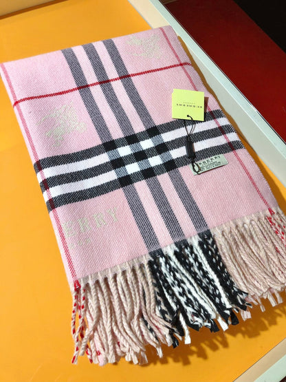 Vintage Check Embossed Cashmere Scarf