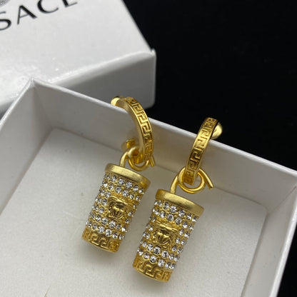 Medusa Cylinder Drop Earrings