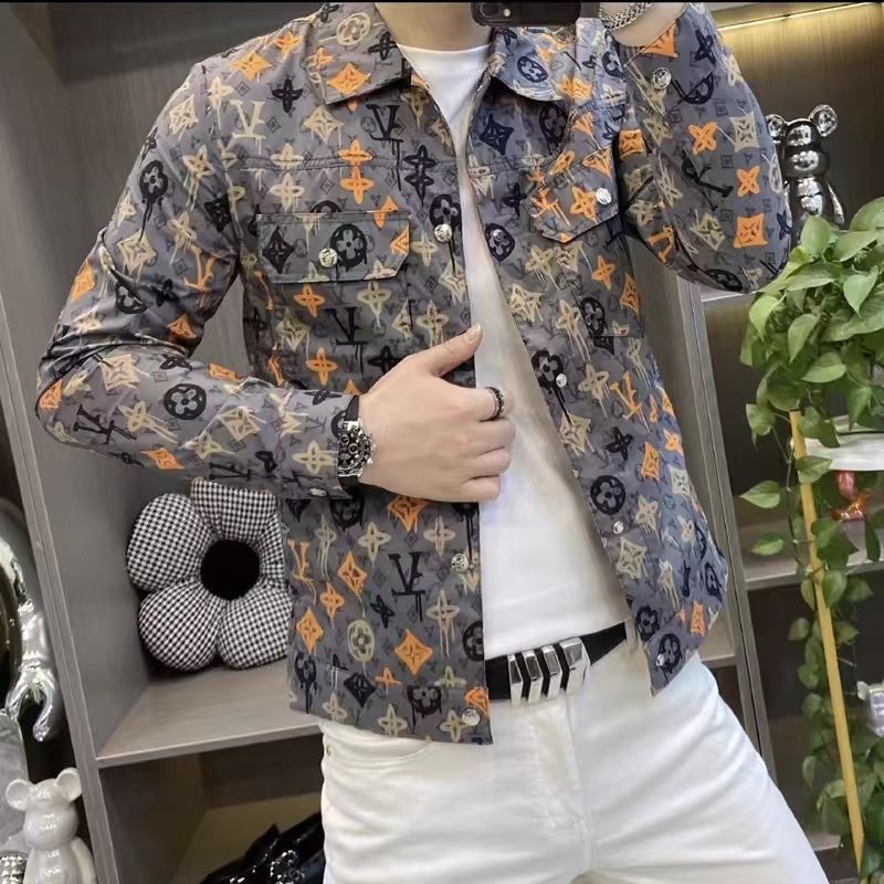 Printed Slim Lapel Shirt T-Shirt