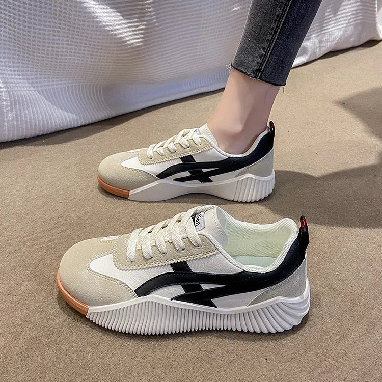 2023 women's thick sole low-top casual sports shoes