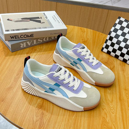 2023 women's thick sole low-top casual sports shoes