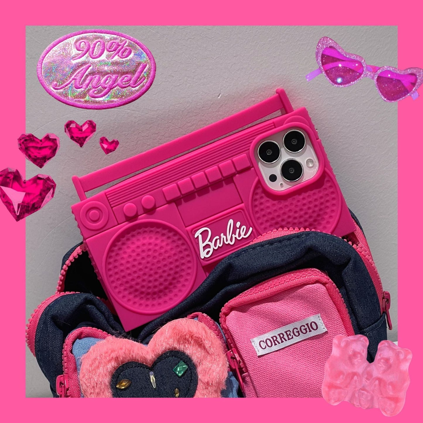 Y2K Pink Radio Silicone Case