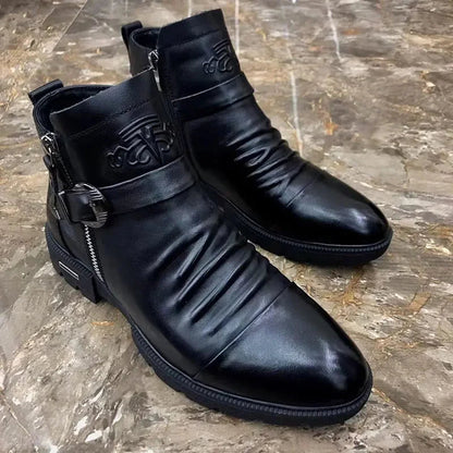 Italian handmade cowhide men's boots