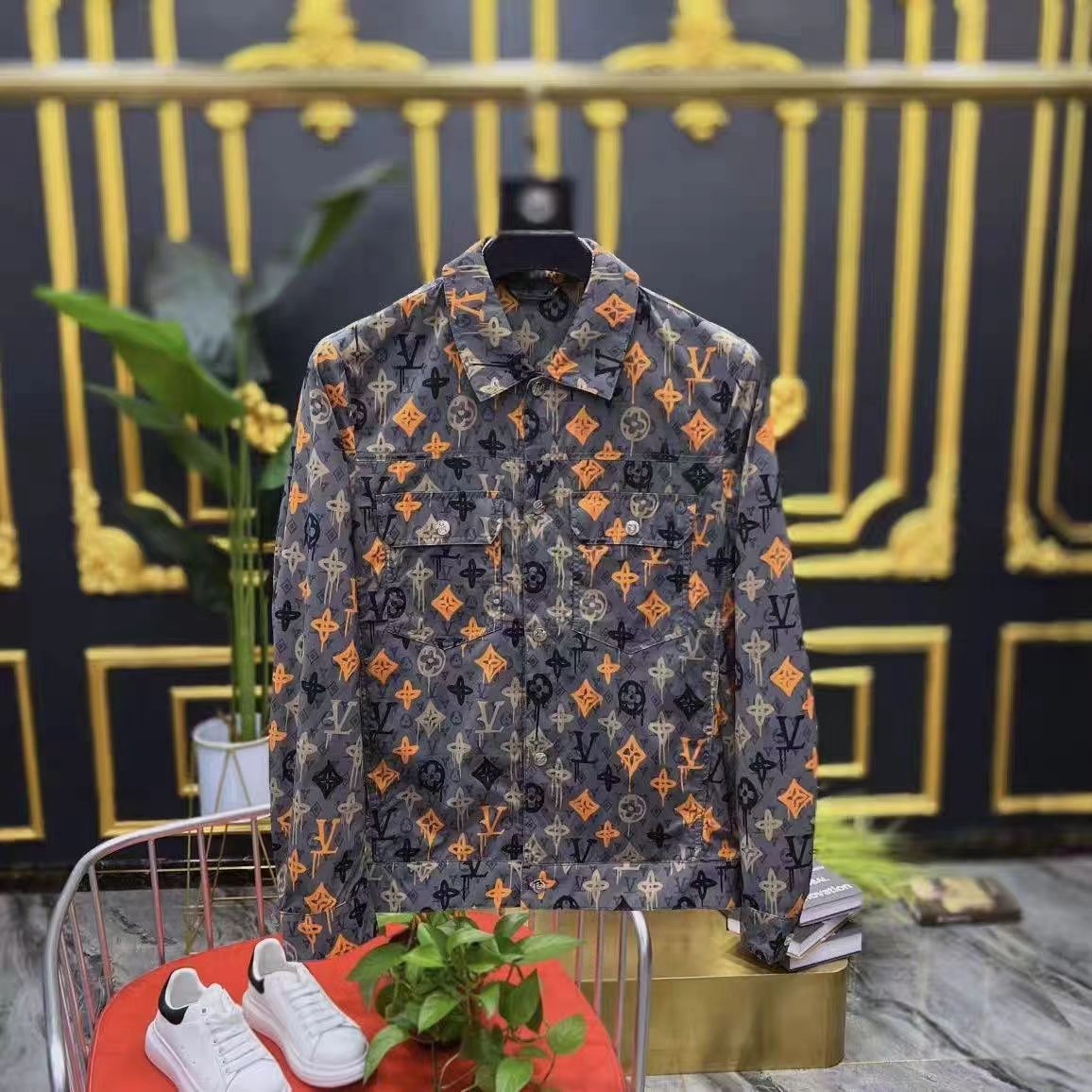 Printed Slim Lapel Shirt T-Shirt