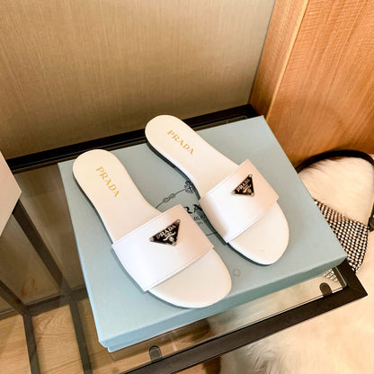 Triangle Logo Flat Slippers