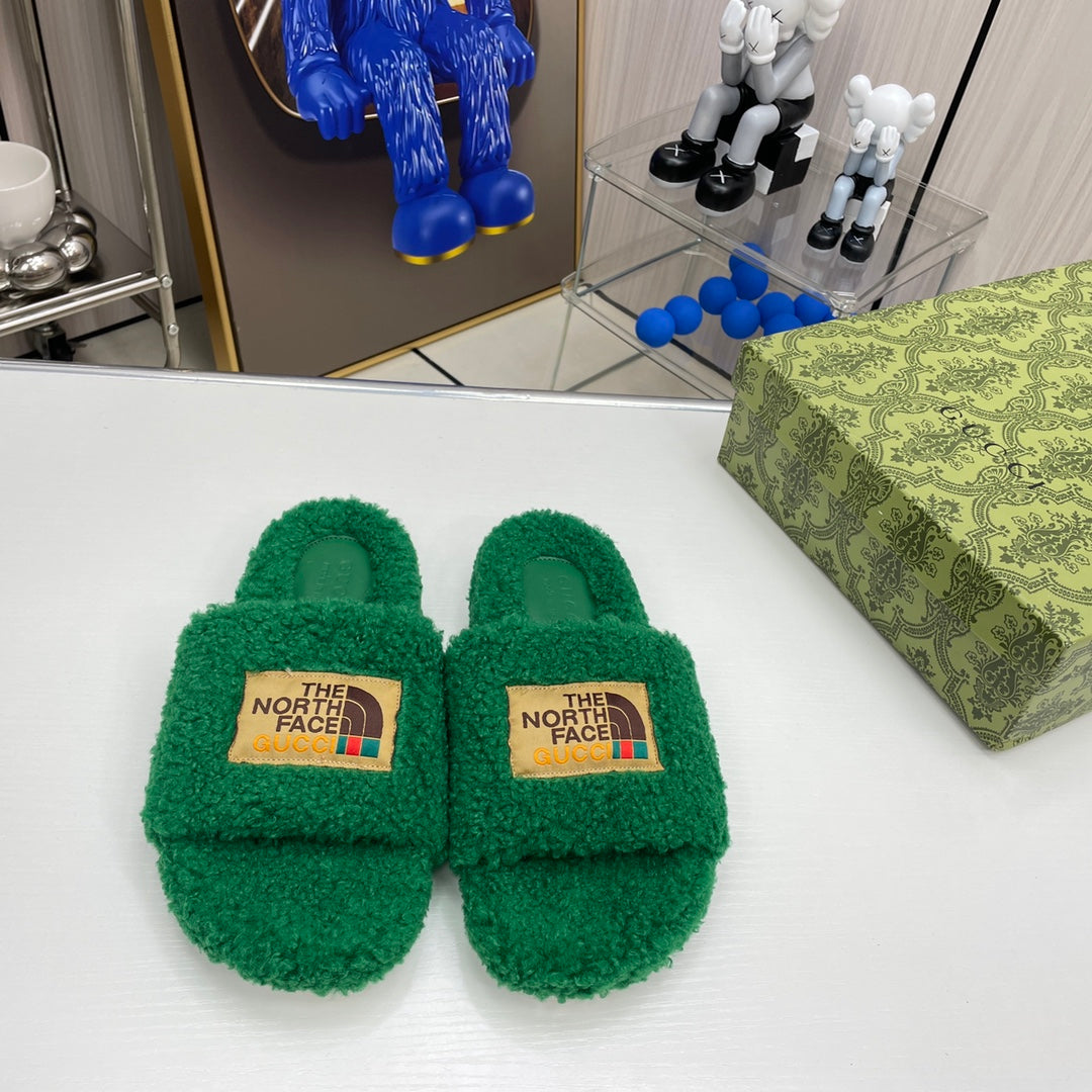 Trendy Co-Branded Wool Slippers