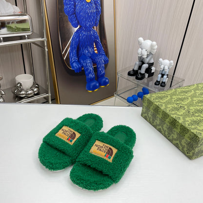 Trendy Co-Branded Wool Slippers