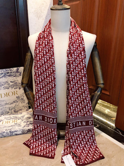 Unisex Jacquard Cashmere Knitted Scarf