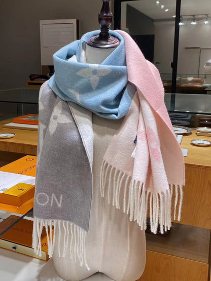 Gradient Embossed Cashmere Scarf