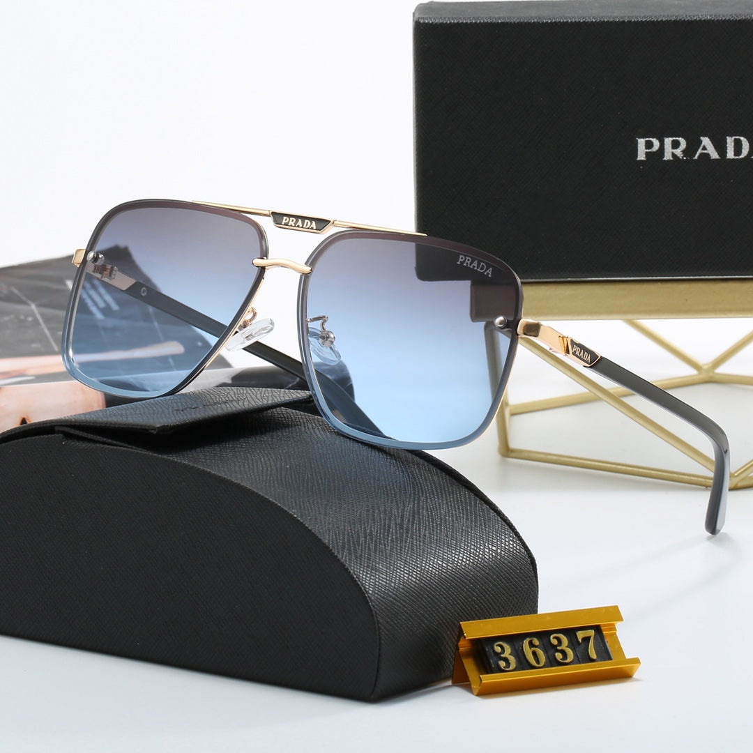 Unisex Fashion Metal Letter Sunglasses