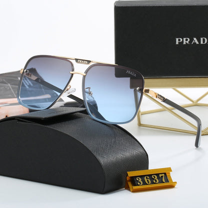 Unisex Fashion Metal Letter Sunglasses