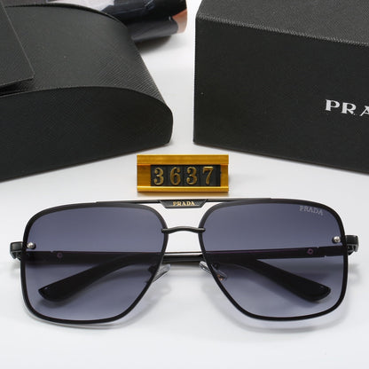 Unisex Fashion Metal Letter Sunglasses