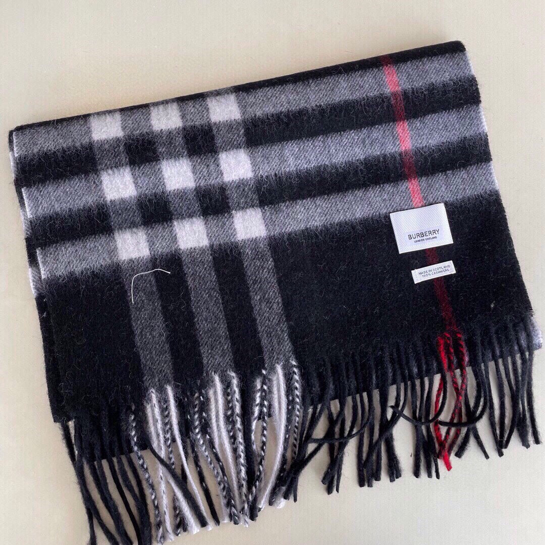 Multicolor Classic Check Tassel Scarf