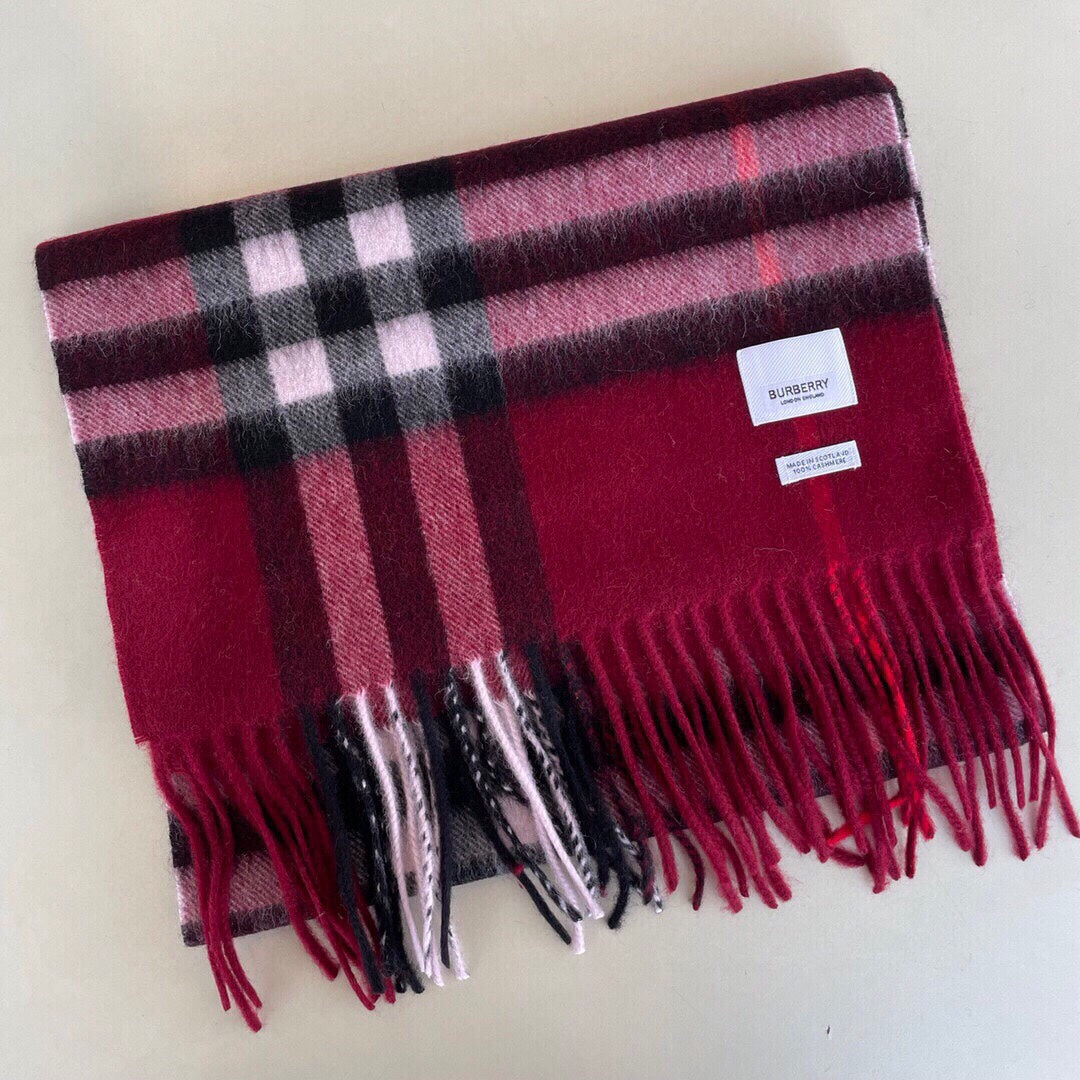 Multicolor Classic Check Tassel Scarf