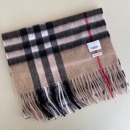 Multicolor Classic Check Tassel Scarf