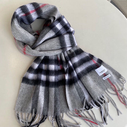 Multicolor Classic Check Tassel Scarf