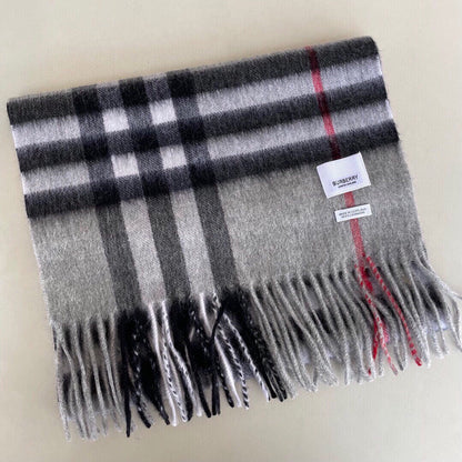 Multicolor Classic Check Tassel Scarf