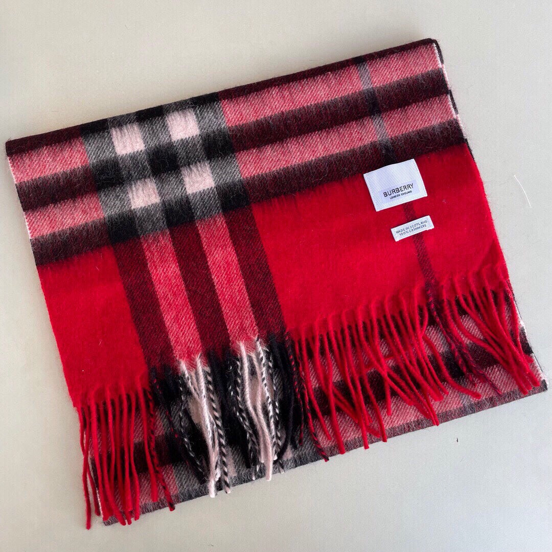 Multicolor Classic Check Tassel Scarf