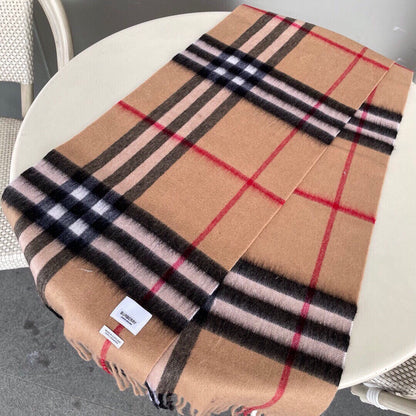 Multicolor Classic Check Tassel Scarf