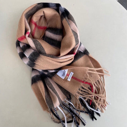 Multicolor Classic Check Tassel Scarf